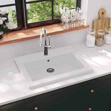 Umivaonik granitni 600 x 450 x 120 mm, bijeli