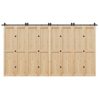 Pribor za klizna vrata 200 cm čelični crni