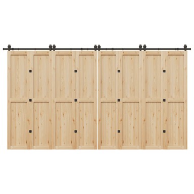 Pribor za klizna vrata 200 cm čelični crni