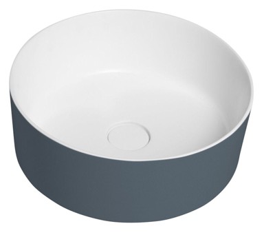 SAPHO THIN Umivaonik, Ø38 cm, Solid Surface, Siena i bijela