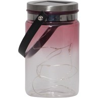STAR TRADING Vanjska solarna lampa Tint Lantern Pink, visina 15 cm