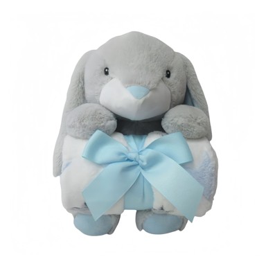 FREE 2 PLAY Plišana igračka s dekicom, zeko (sivi)