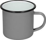Šalica Retro od emajla 350 ml, siva