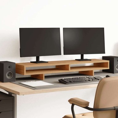 Stalak za monitor 100x27x15 cm konstruirano drvo, hrast artisan