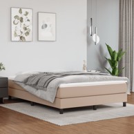 Okvir kreveta s oprugama boja cappuccina 140x200cm umjetna koža