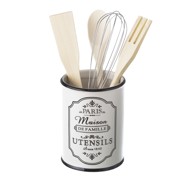 CASA SELECCIÓN Set kuhinjskog pribora od bambusa 4 kom sa stalkom 