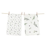 BUTTER KINGS Pamučna kuhinjska krpa 2 kom s božićnim motivom 50x70 cm Delicate Green 