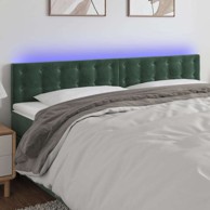 LED uzglavlje 180x5x78/88 cm, baršunasto, tamno zelena