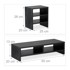 NORTHIX Stalak za monitor s policama, MDF i metal, 50 x 20 cm, crna