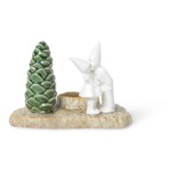 KÄHLER DESIGN Božićni zemljani svijećnjak Christmas Kiss, dužina 17 cm