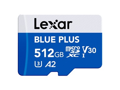 LEXAR Memorijska kartica Blue Plus microSDXC, 512 GB, UHS-I, 170 MB/s, U3, V30, A2, s adapterom