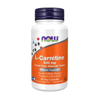 NOW L-karnitin, 500 mg, 60 kapsula