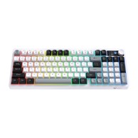 ONIKUMA Gaming tipkovnica MT902, membranska, Bluetooth, 2.4 GHz, USB-C, RGB, EN, crna i bijela