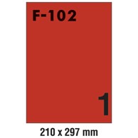 FORNAX Etikete ILK, 210 x 297 mm, 100 listova, crvene