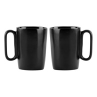 VIALLI DESIGN Crne šalice u setu 2 kom od kamenine 250 ml Fuori