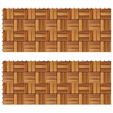 20-dijelni set pločica za trijem 30 x 30 cm bagrem