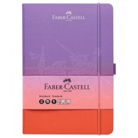 FABER-CASTELL Notes 10284662, FLOW, s gumicom, karo, 14,5 x 21 cm, 96 listova, 100 g/m², crveno-ljubičasta