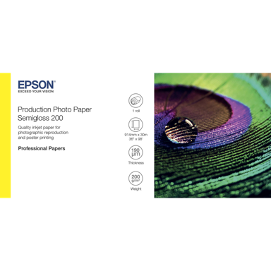 EPSON Foto papir Photo Paper Semigloss 200, bijeli, polusjajni