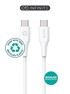 ESTUFF INFINITE USB-C na USB-C kabel, snaga 60 W, brzina 480 Mbps, duljina 1 m, reciklirana plastika, bijela