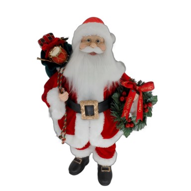 Božićni ukras djed Božićnjak 46 cm crveni