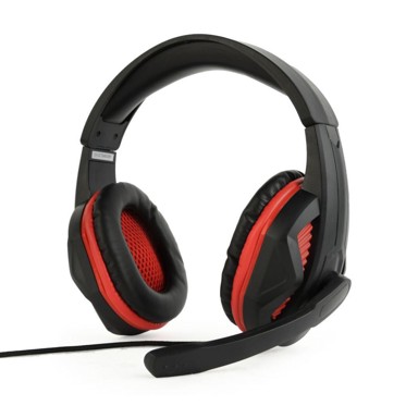 GEMBIRD Slušalice GHS-03, gaming, s mikrofonom, crna/crvena