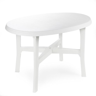 IPAE PROGARDEN Plastični stol Danubio oval bijeli