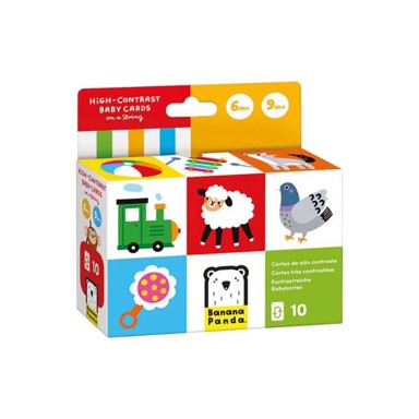 BANANA PANDA Kartice za bebe visokog kontrasta na konopcu, 6–9 mj+