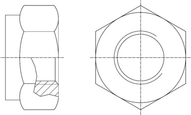 Metalna matica sigurnosna DIN 985/8 M6 ZN