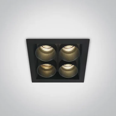 ONE LIGHT Ugradbena svjetiljka led 10w ww ip20 230v crna dm50406c/b/w