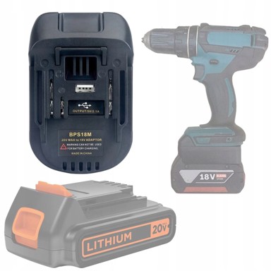 ROSFIX Adapter baterije BPS18M, Black&Decker/Stanley na Makita 18 V