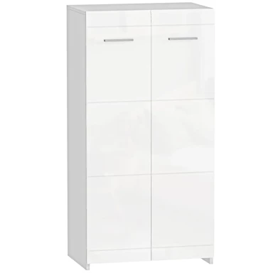 Visokosjajni ormarić za cipele s podesivim policama za 10 pari cipela, 55 x 36 x 108 cm, bijeli