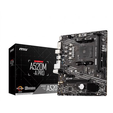 MSI Matična ploča A520M-A PRO, AMD A520, DDR4, s. AM4, ATX