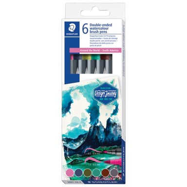 STAEDTLER Flomaster 3001 C6-4 obostrani akvarel south america design journey