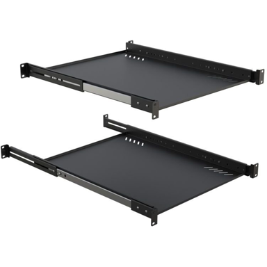 LANVIEW Klizna polica LVR1U-SLIDE-800MM-BL, 800 mm, crna