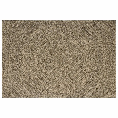 Tepih za područje, 160 x 230 cm, juta, prirodni i crni