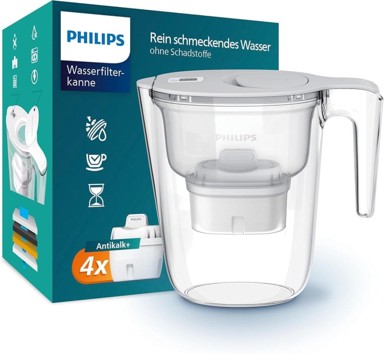PHILIPS Vrč s filtrom za vodu, +4 Antikalk, s elektroničkim mjeračem