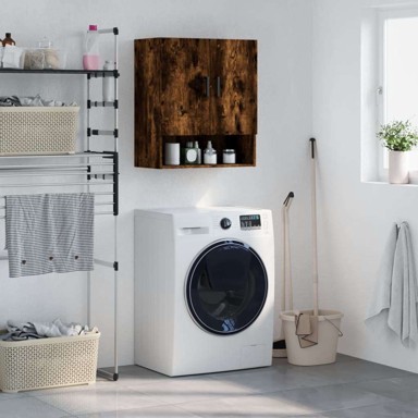 Zidni ormarić, 60 x 31 x 70 cm, od konstruiranog drva, dimljeni hrast