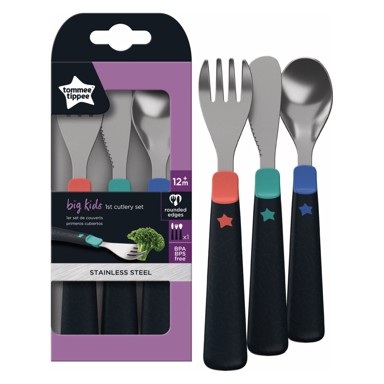 TOMMEE TIPPEE Pribor za jelo, metalni, 12+ mj