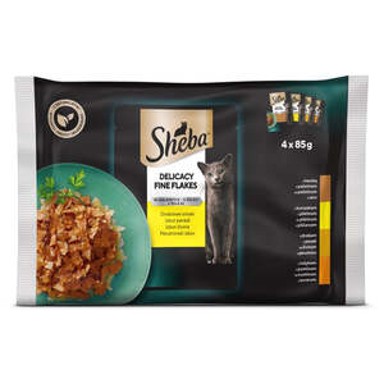 SHEBA Mokra hrana, izbor peradi u želeu, 4 x 85 g