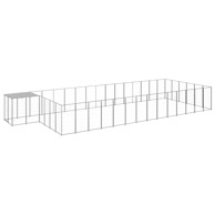Kavez za pse srebrni 26,62 m² čelični