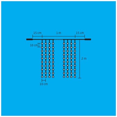 HOME LED svjetlosna zavjesa, DLF 210/WW
