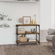 Ormarić za knjige 80 x 33 x 70.5 cm drvo i čelik, dimljeni hrast