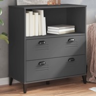 Regal za knjige VIKEN antracit sivi 80 x 40 x 90 cm od borovine