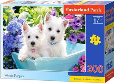CASTORLAND Puzzle Bijeli štenci Westie, 200 kom