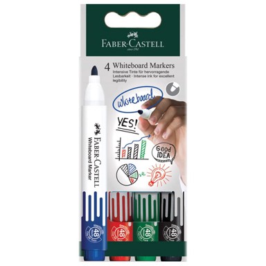 FABER-CASTELL Marker za bijelu ploču 1,5-3mm W20/4boje 253942 blister