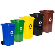 Kante za otpad, set, 5 kom, 120 L