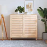 Vrata sa žaluzinama 2 kom od masivne borovine 99,3 x 59,4 cm