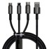 BASEUS Kabel, Superior Series, 3u1, USB na micro USB / USB-C / Lightning, 3.5A, 1.2m 