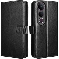 Novčanik Crazy Horse s preklopom za Vivo V50 Lite 4G / 5G, crna