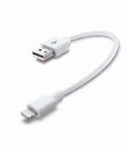 CELLULARLINE USB kabel, Lightning konektor, kratak, 15 cm